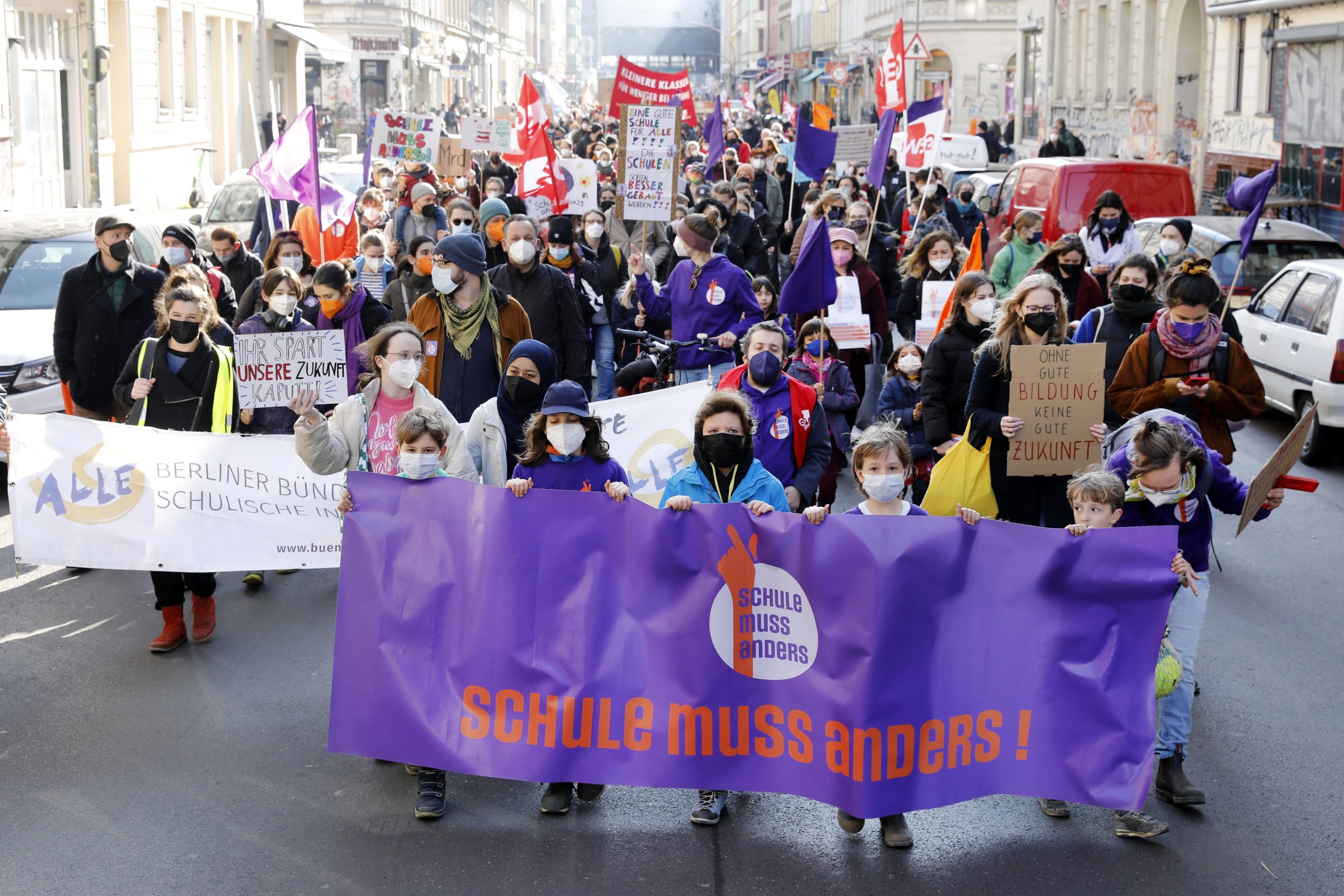 Demonstration und Kundgebung Bildungsprotest